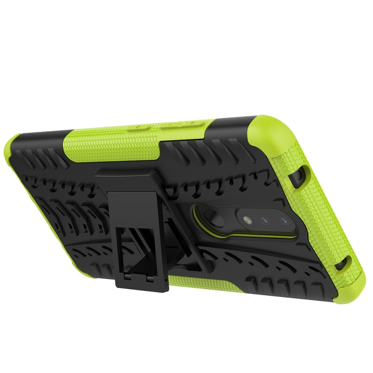 For Nokia 2.4 Tire Texture Shockproof TPU+PC Protective Case with Holder