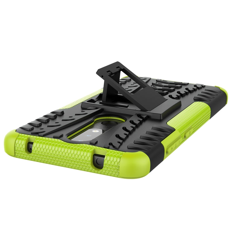For Nokia 2.4 Tire Texture Shockproof TPU+PC Protective Case with Holder