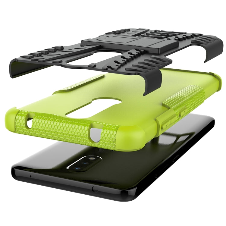 For Nokia 2.4 Tire Texture Shockproof TPU+PC Protective Case with Holder