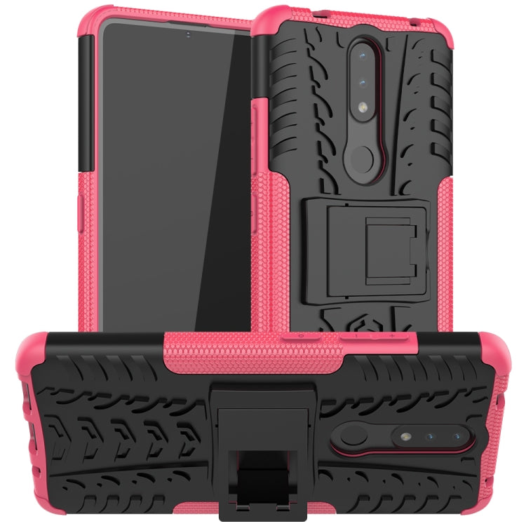 For Nokia 2.4 Tire Texture Shockproof TPU+PC Protective Case with Holder
