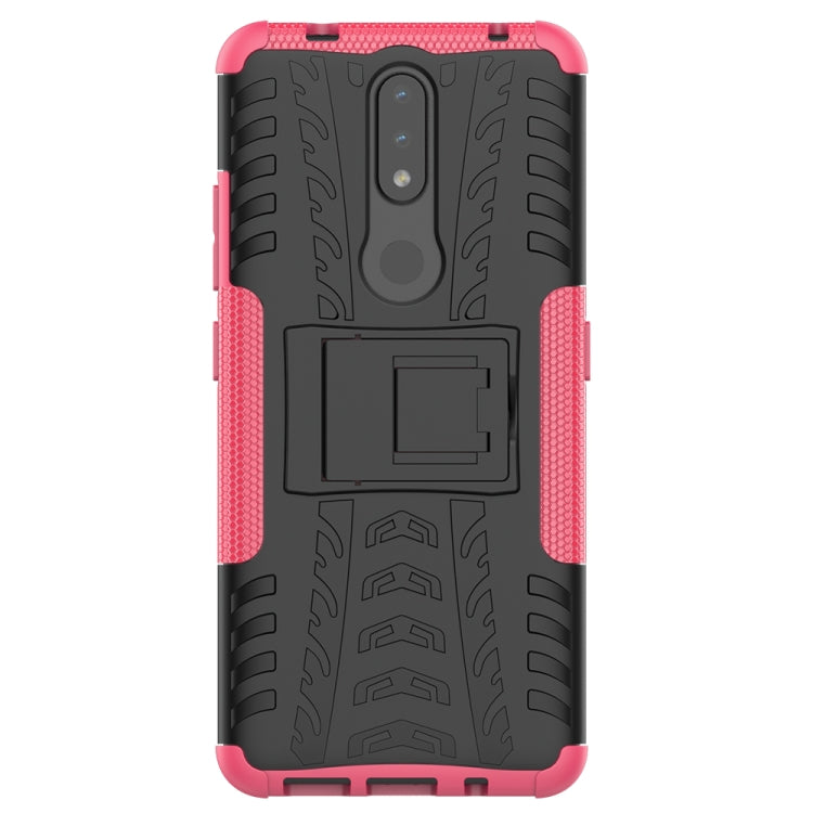For Nokia 2.4 Tire Texture Shockproof TPU+PC Protective Case with Holder