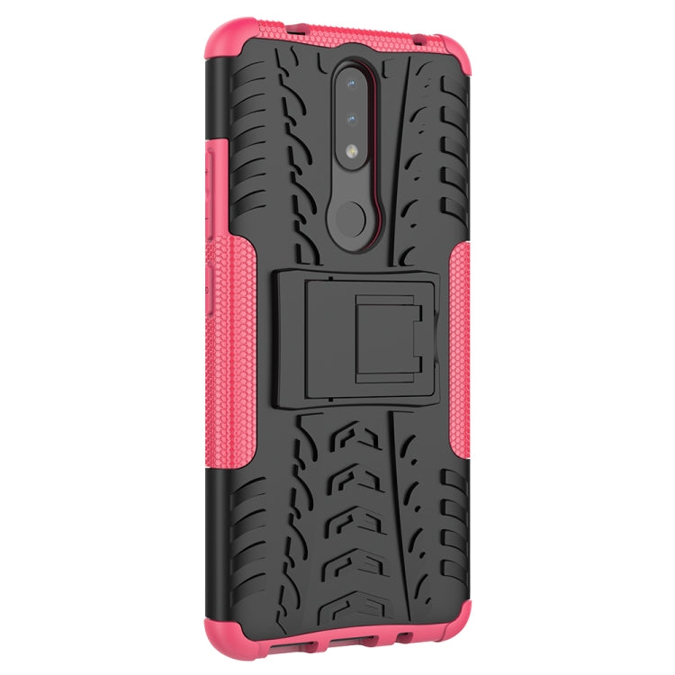 For Nokia 2.4 Tire Texture Shockproof TPU+PC Protective Case with Holder