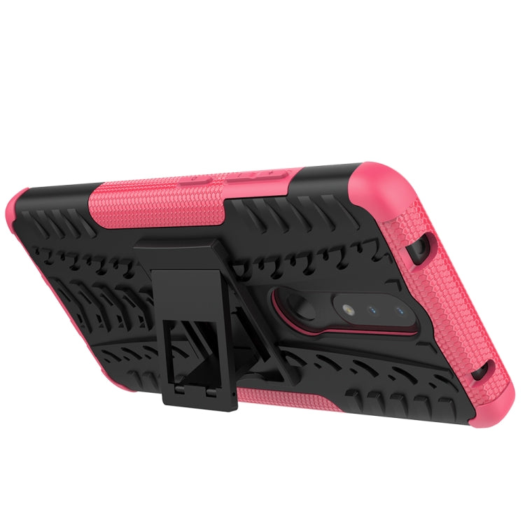 For Nokia 2.4 Tire Texture Shockproof TPU+PC Protective Case with Holder