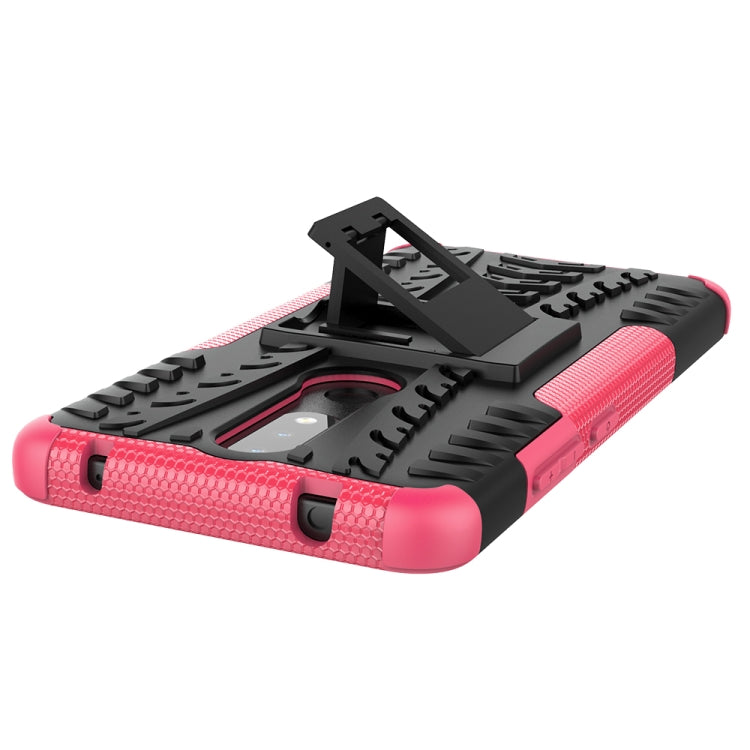 For Nokia 2.4 Tire Texture Shockproof TPU+PC Protective Case with Holder