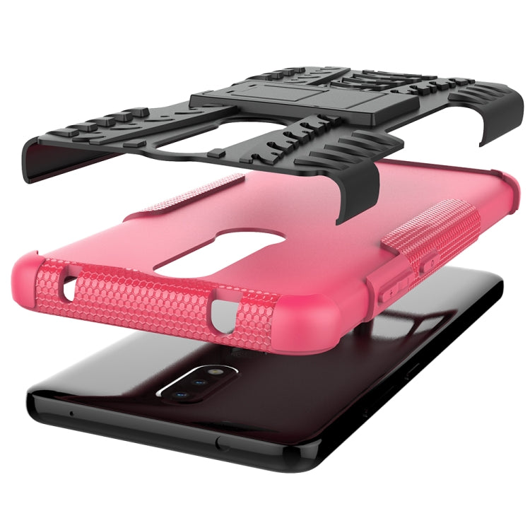 For Nokia 2.4 Tire Texture Shockproof TPU+PC Protective Case with Holder