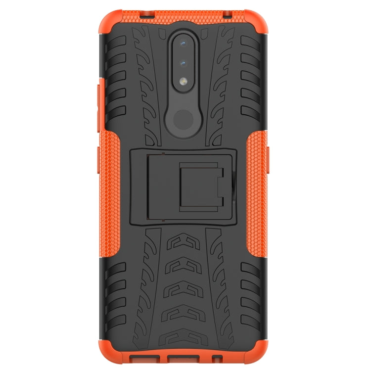 For Nokia 2.4 Tire Texture Shockproof TPU+PC Protective Case with Holder