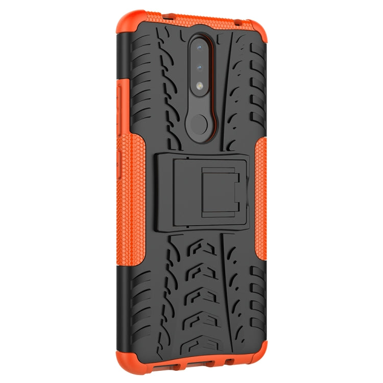For Nokia 2.4 Tire Texture Shockproof TPU+PC Protective Case with Holder