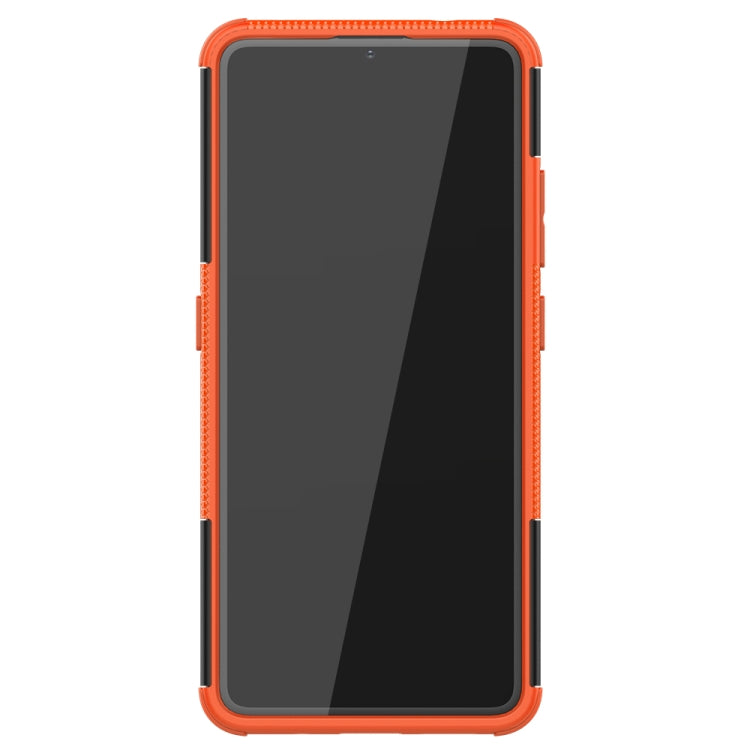 For Nokia 2.4 Tire Texture Shockproof TPU+PC Protective Case with Holder