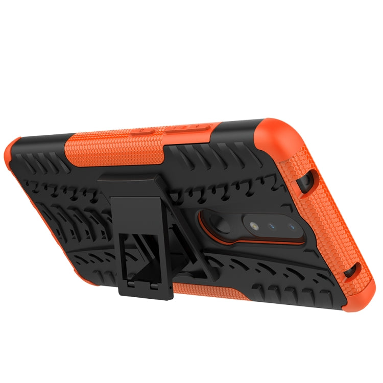 For Nokia 2.4 Tire Texture Shockproof TPU+PC Protective Case with Holder