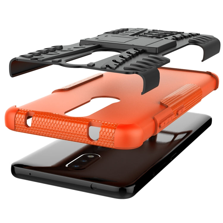 For Nokia 2.4 Tire Texture Shockproof TPU+PC Protective Case with Holder