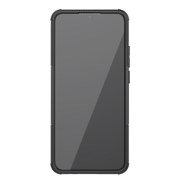 For OPPO A15 Tire Texture Shockproof TPU+PC Protective Case with Holder