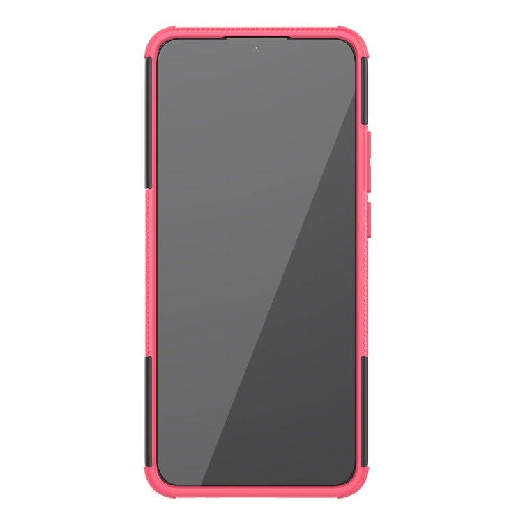 For OPPO A15 Tire Texture Shockproof TPU+PC Protective Case with Holder