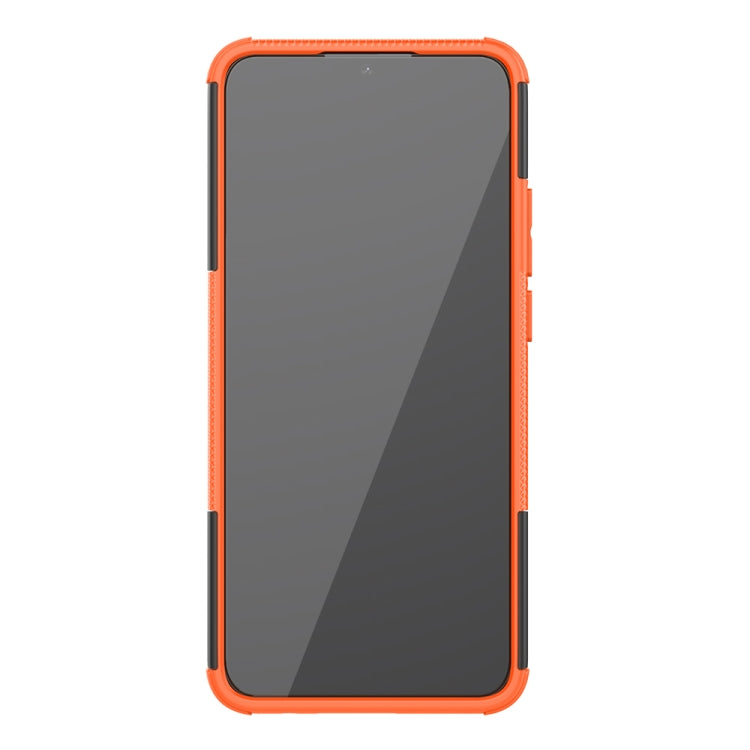 For OPPO A15 Tire Texture Shockproof TPU+PC Protective Case with Holder