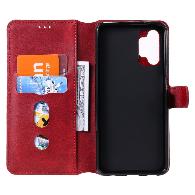 For Samsung Galaxy A32 5G Classic Calf Texture PU + TPU Horizontal Flip Leather Case with Holder & Card Slots & Wallet