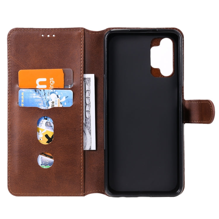For Samsung Galaxy A32 5G Classic Calf Texture PU + TPU Horizontal Flip Leather Case with Holder & Card Slots & Wallet