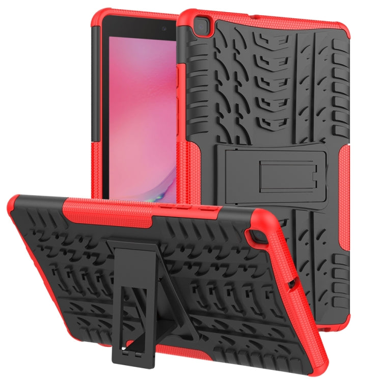 For Samsung Galaxy Tab A8.0 (2019) T295 / T290 Tire Texture TPU+PC Shockproof Case with Holder