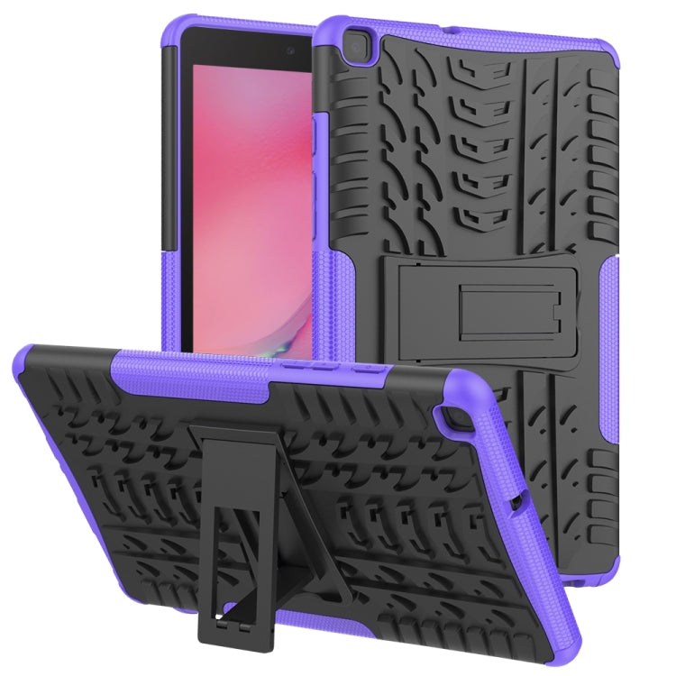 For Samsung Galaxy Tab A8.0 (2019) T295 / T290 Tire Texture TPU+PC Shockproof Case with Holder