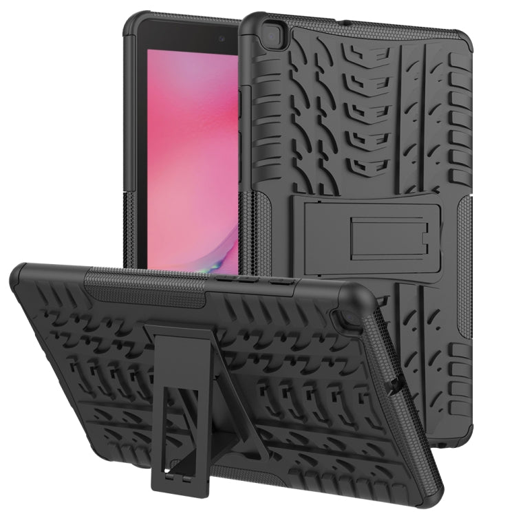 For Samsung Galaxy Tab A8.0 (2019) T295 / T290 Tire Texture TPU+PC Shockproof Case with Holder