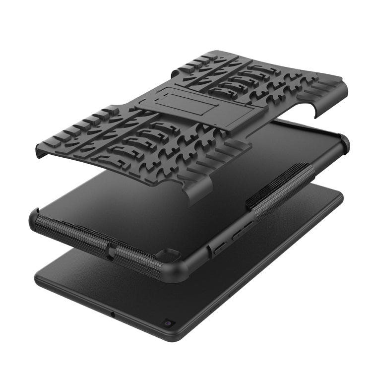 For Samsung Galaxy Tab A8.0 (2019) T295 / T290 Tire Texture TPU+PC Shockproof Case with Holder