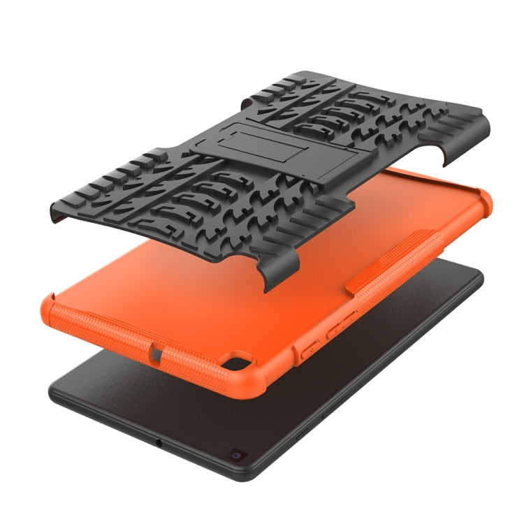 For Samsung Galaxy Tab A8.0 (2019) T295 / T290 Tire Texture TPU+PC Shockproof Case with Holder
