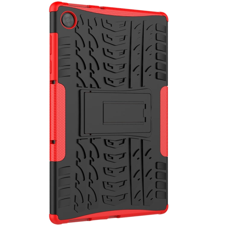 For Lenovo Tab M10 HD Gen 2 (TB-X306F) Tire Texture TPU+PC Shockproof Case with Holder