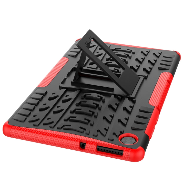 For Lenovo Tab M10 HD Gen 2 (TB-X306F) Tire Texture TPU+PC Shockproof Case with Holder