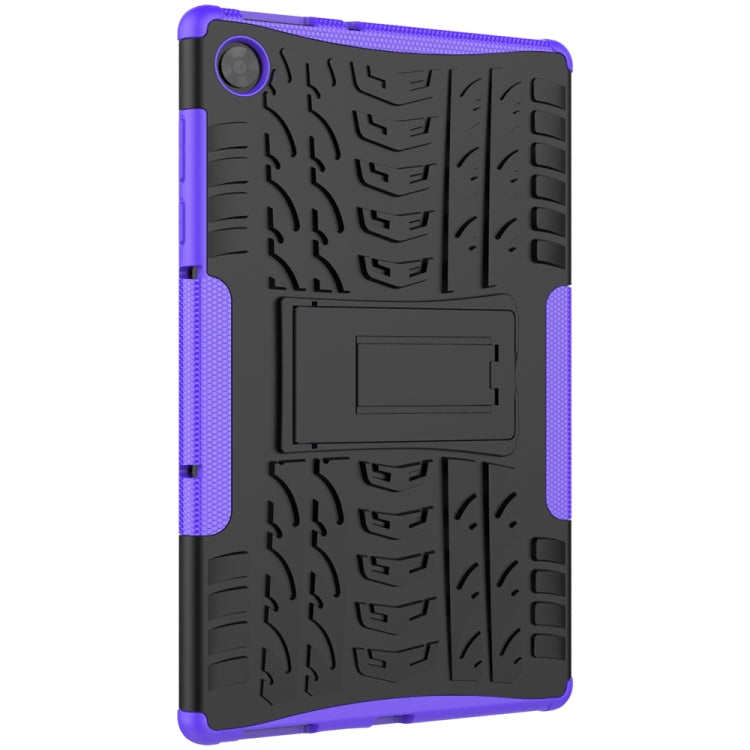 For Lenovo Tab M10 HD Gen 2 (TB-X306F) Tire Texture TPU+PC Shockproof Case with Holder
