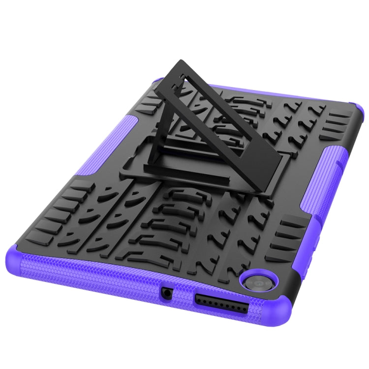 For Lenovo Tab M10 HD Gen 2 (TB-X306F) Tire Texture TPU+PC Shockproof Case with Holder