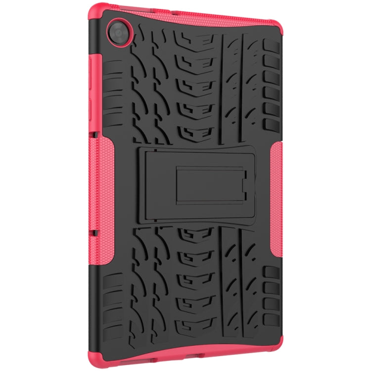 For Lenovo Tab M10 HD Gen 2 (TB-X306F) Tire Texture TPU+PC Shockproof Case with Holder