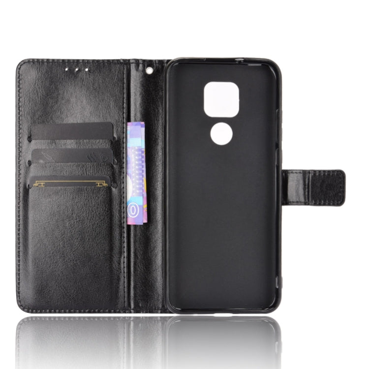 For Motorola Moto G Play 2021 Retro Crazy Horse Texture Horizontal Flip Leather Case with Holder & Card Slots & Lanyard