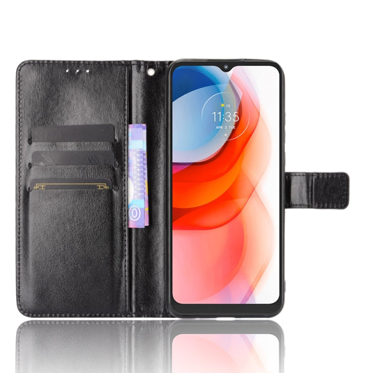 For Motorola Moto G Play 2021 Retro Crazy Horse Texture Horizontal Flip Leather Case with Holder & Card Slots & Lanyard