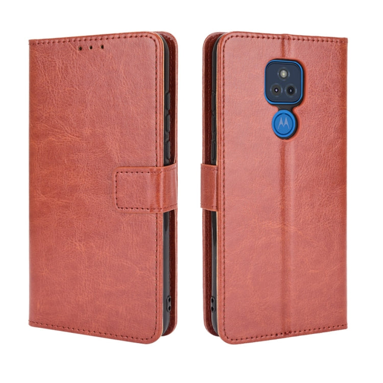 For Motorola Moto G Play 2021 Retro Crazy Horse Texture Horizontal Flip Leather Case with Holder & Card Slots & Lanyard