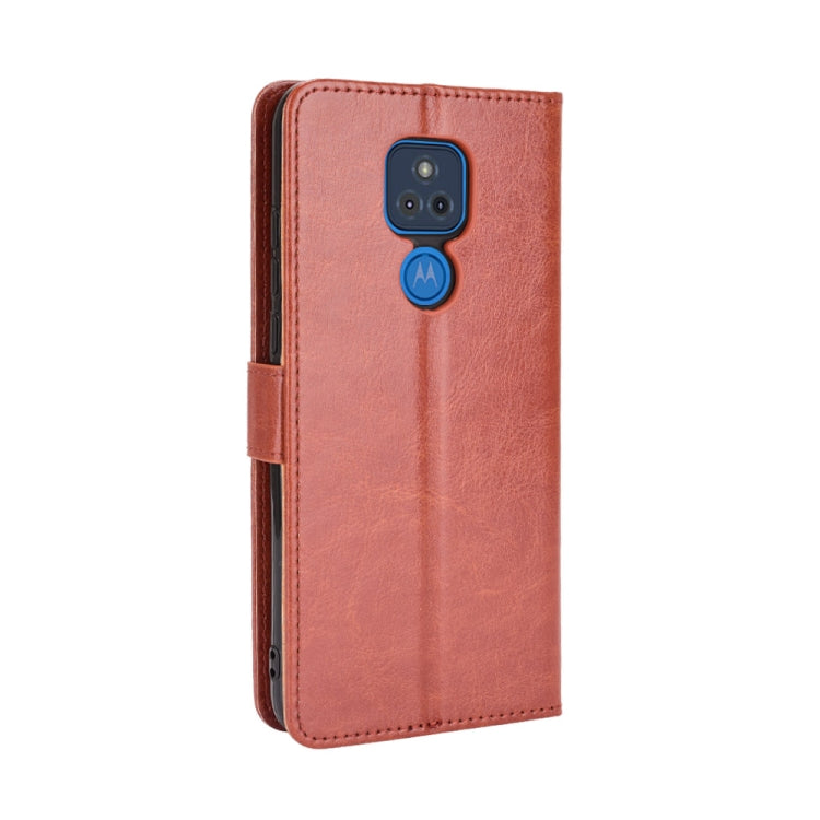 For Motorola Moto G Play 2021 Retro Crazy Horse Texture Horizontal Flip Leather Case with Holder & Card Slots & Lanyard