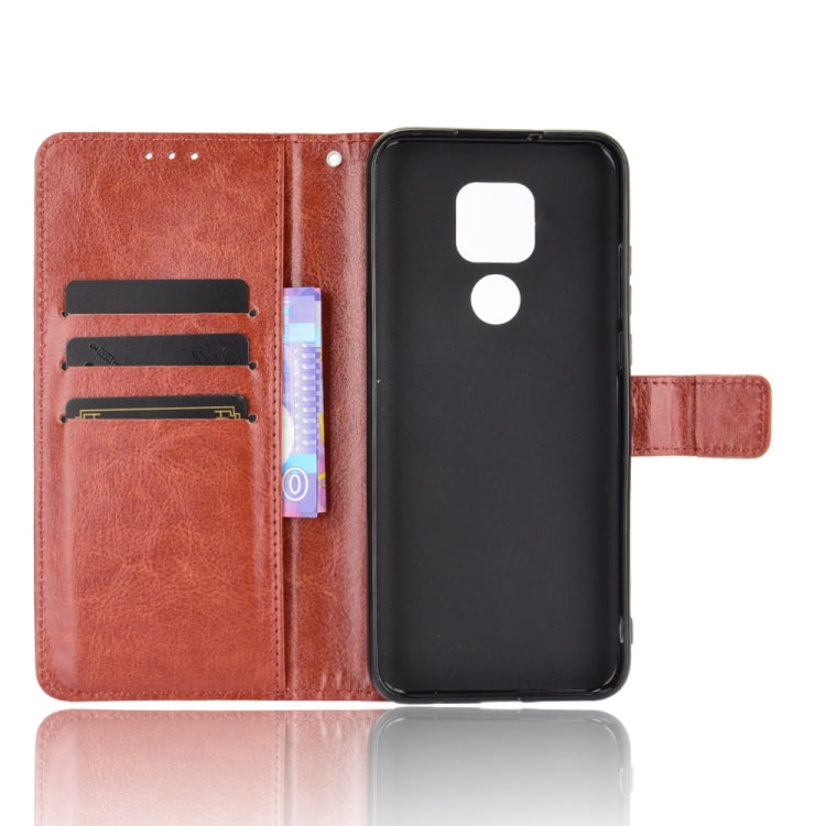 For Motorola Moto G Play 2021 Retro Crazy Horse Texture Horizontal Flip Leather Case with Holder & Card Slots & Lanyard