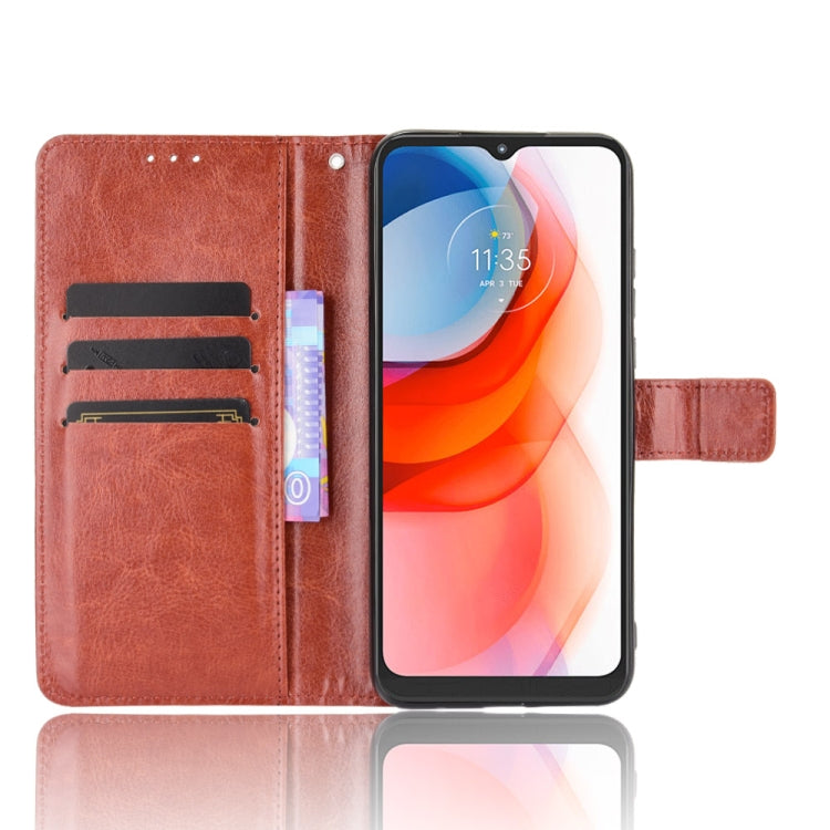 For Motorola Moto G Play 2021 Retro Crazy Horse Texture Horizontal Flip Leather Case with Holder & Card Slots & Lanyard