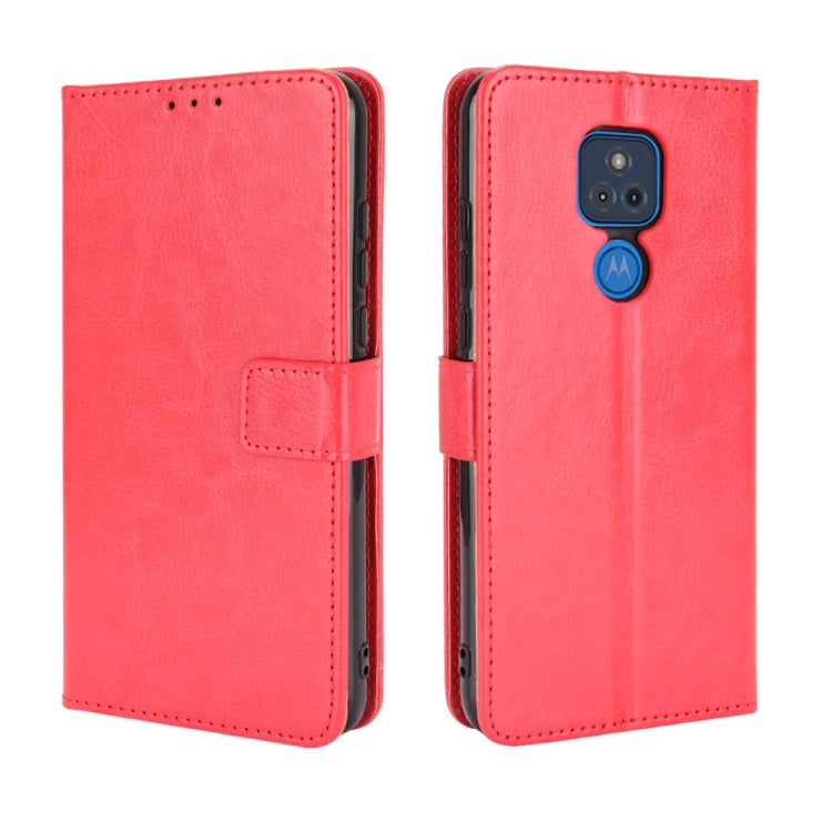For Motorola Moto G Play 2021 Retro Crazy Horse Texture Horizontal Flip Leather Case with Holder & Card Slots & Lanyard