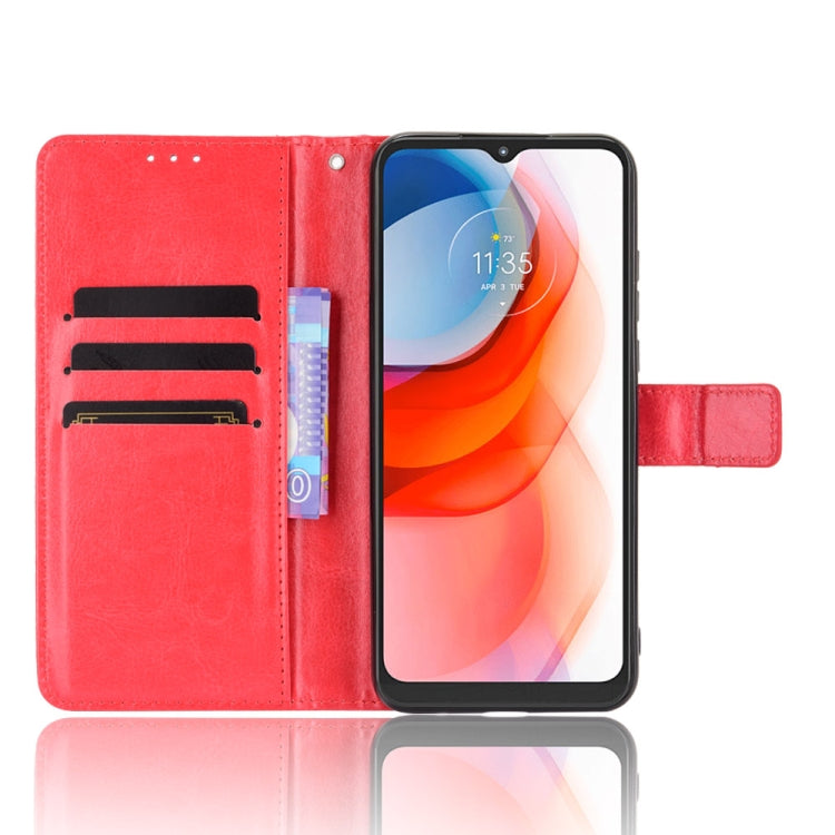 For Motorola Moto G Play 2021 Retro Crazy Horse Texture Horizontal Flip Leather Case with Holder & Card Slots & Lanyard