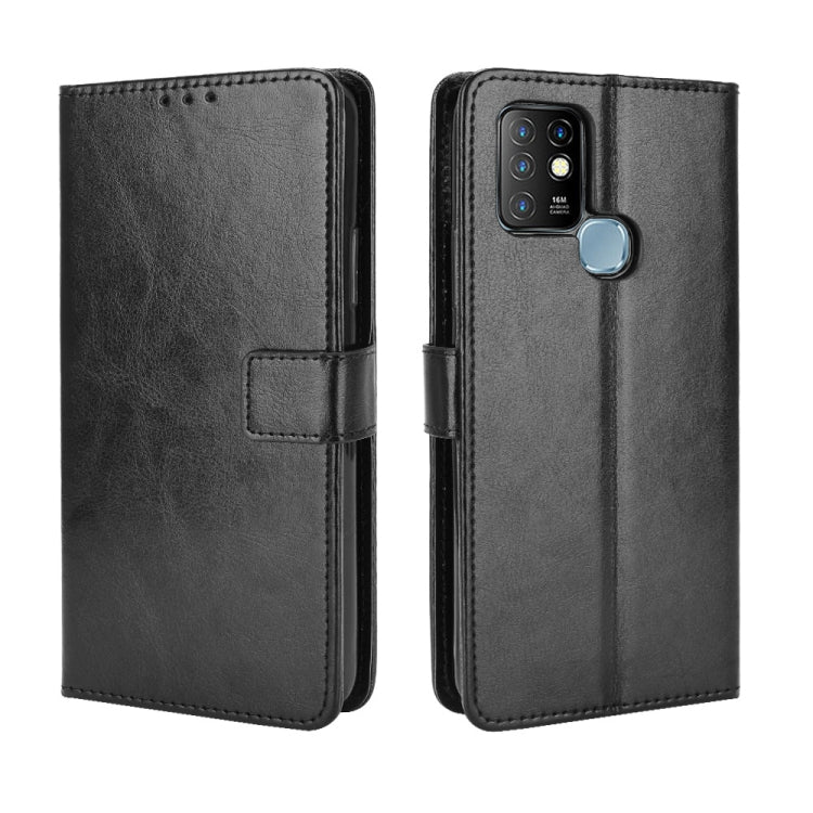 For Infinix Hot 10 / X682 Retro Crazy Horse Texture Horizontal Flip Leather Case with Holder & Card Slots & Lanyard