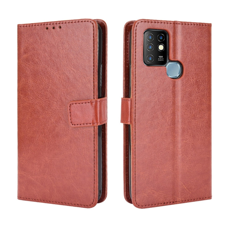 For Infinix Hot 10 / X682 Retro Crazy Horse Texture Horizontal Flip Leather Case with Holder & Card Slots & Lanyard