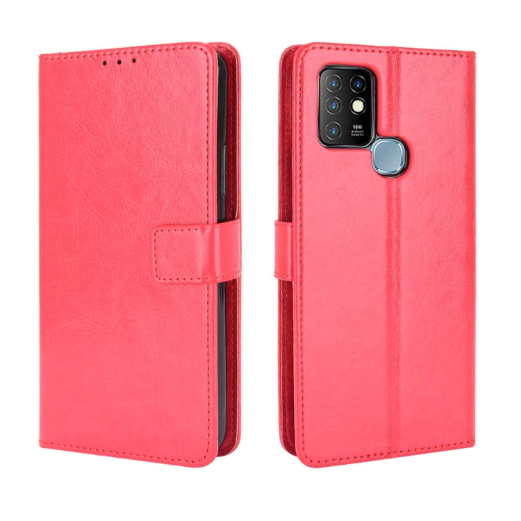 For Infinix Hot 10 / X682 Retro Crazy Horse Texture Horizontal Flip Leather Case with Holder & Card Slots & Lanyard