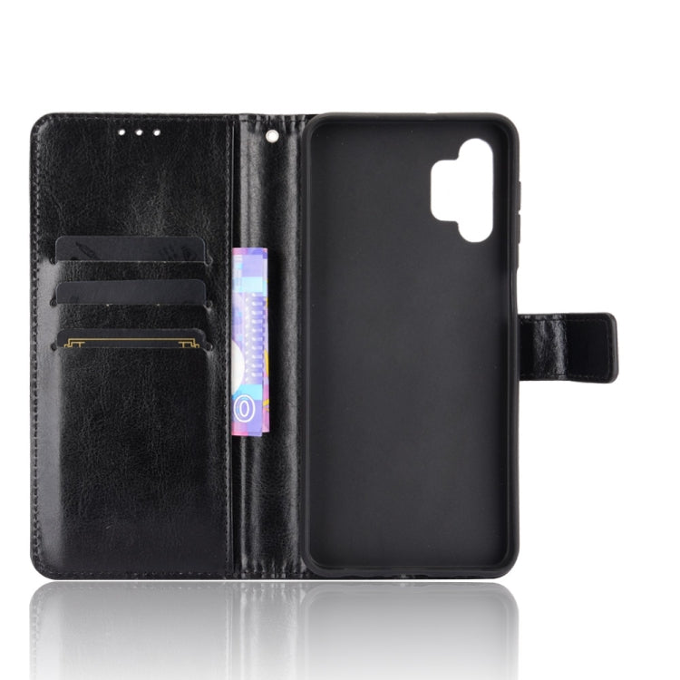 For Samsung Galaxy A32 5G Retro Crazy Horse Texture Horizontal Flip Leather Case with Holder & Card Slots & Lanyard