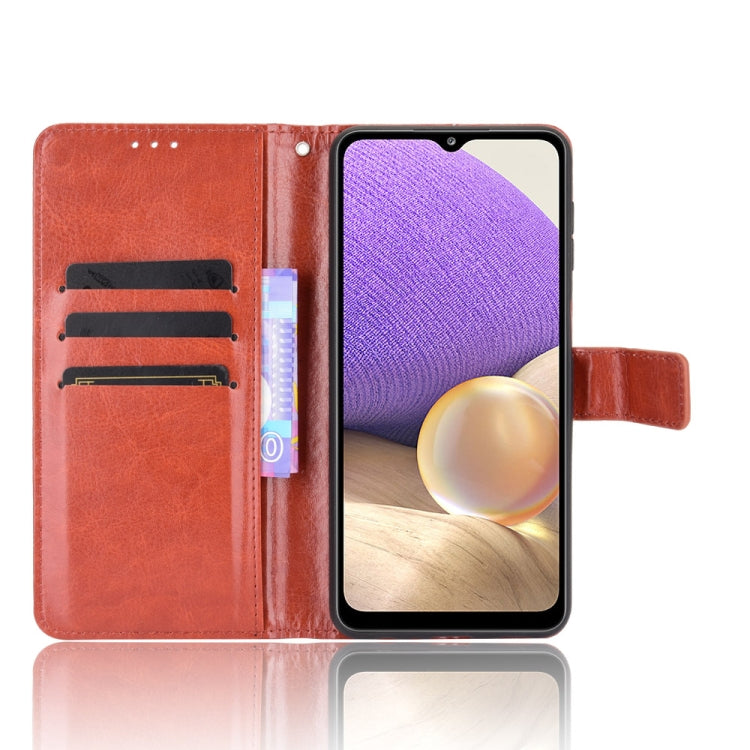 For Samsung Galaxy A32 5G Retro Crazy Horse Texture Horizontal Flip Leather Case with Holder & Card Slots & Lanyard
