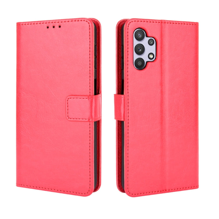 For Samsung Galaxy A32 5G Retro Crazy Horse Texture Horizontal Flip Leather Case with Holder & Card Slots & Lanyard