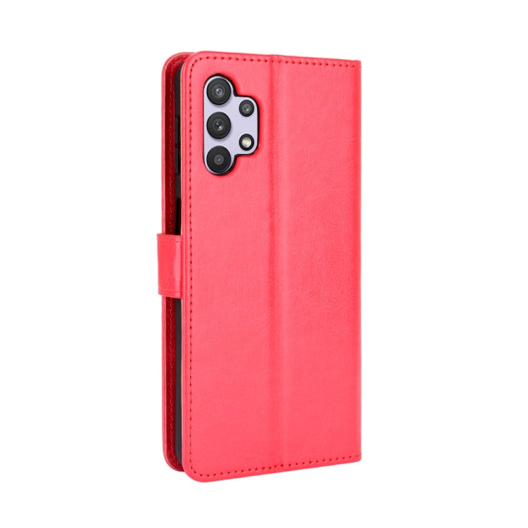 For Samsung Galaxy A32 5G Retro Crazy Horse Texture Horizontal Flip Leather Case with Holder & Card Slots & Lanyard