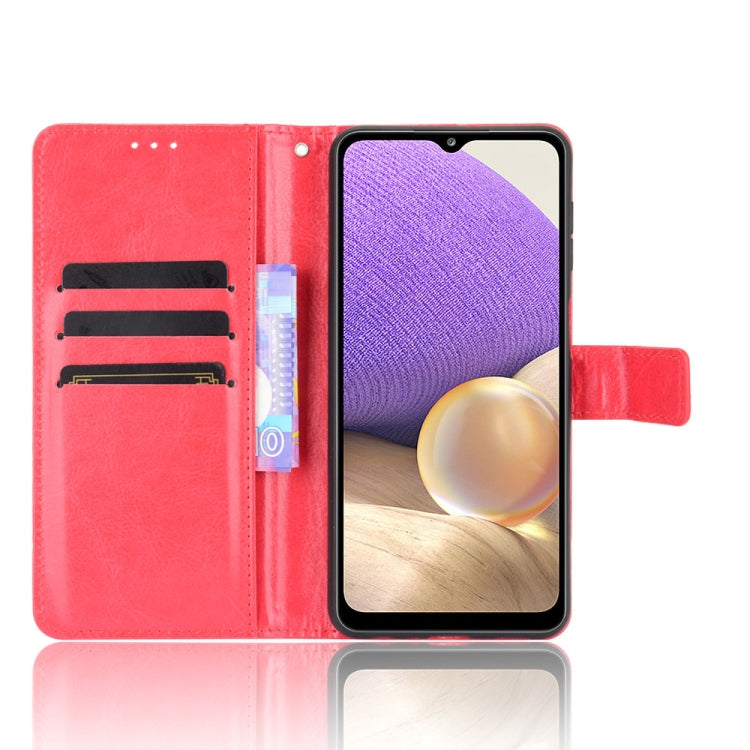 For Samsung Galaxy A32 5G Retro Crazy Horse Texture Horizontal Flip Leather Case with Holder & Card Slots & Lanyard