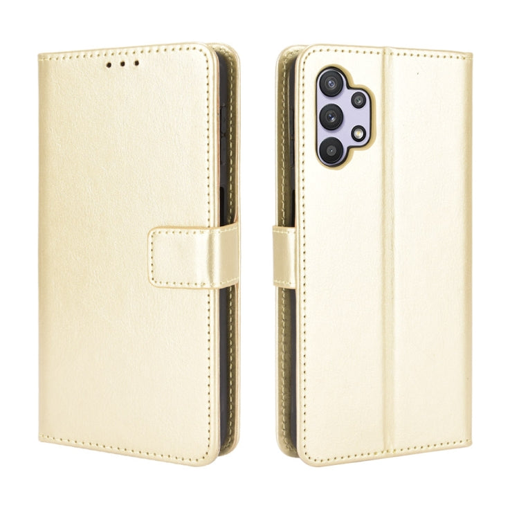 For Samsung Galaxy A32 5G Retro Crazy Horse Texture Horizontal Flip Leather Case with Holder & Card Slots & Lanyard