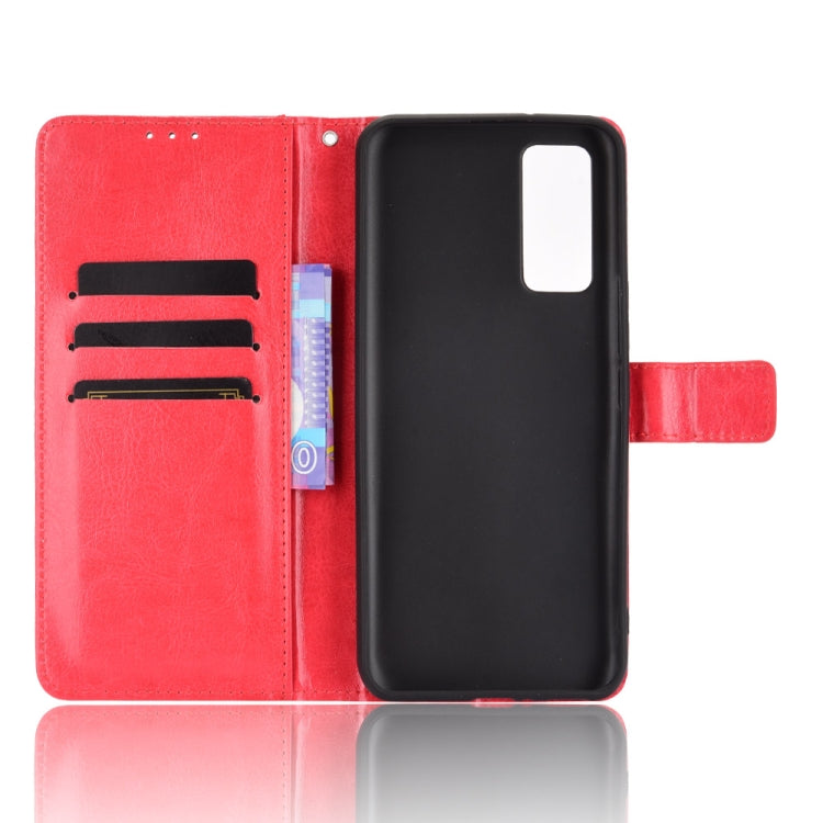 For ZTE Axon 20 5G / Axon 20 4G Retro Crazy Horse Texture Horizontal Flip Leather Case with Holder & Card Slots & Lanyard