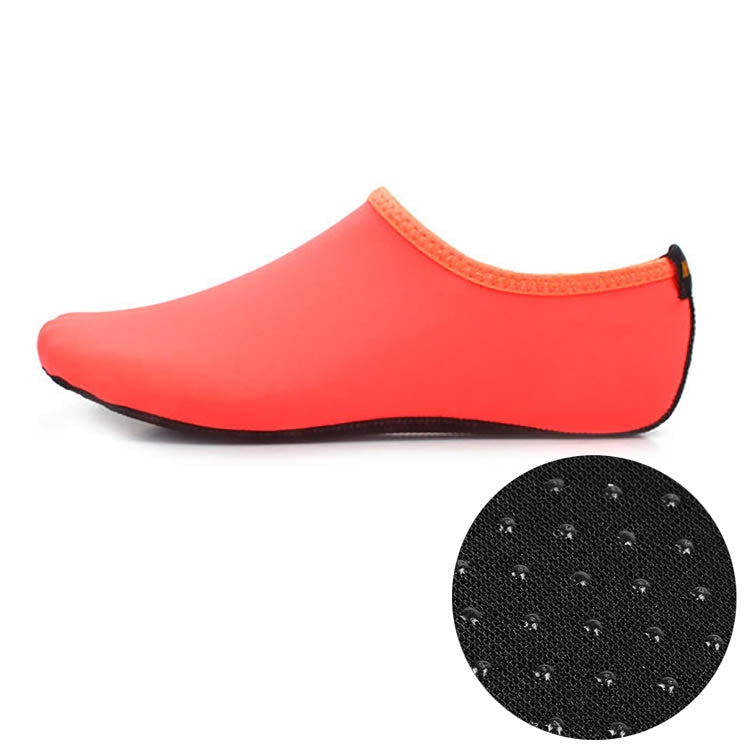 Non-slip Plastic Grain Texture Thick Cloth Sole Solid Color Diving Shoes and Socks, One Pair, Size:M