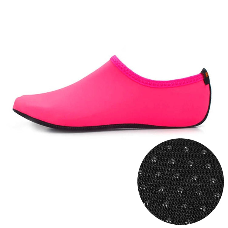 Non-slip Plastic Grain Texture Thick Cloth Sole Solid Color Diving Shoes and Socks, One Pair, Size:M