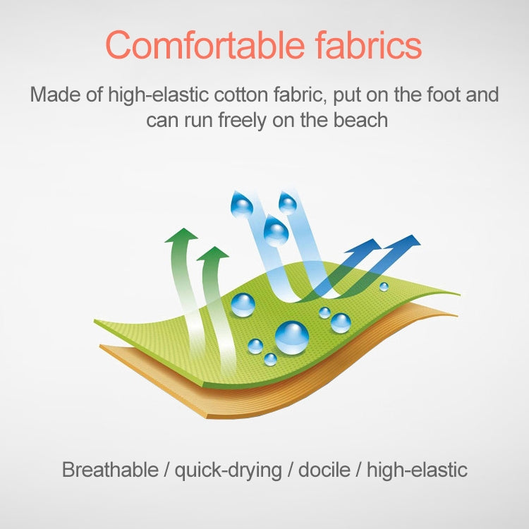 Non-slip Plastic Grain Texture Thick Cloth Sole Solid Color Diving Shoes and Socks, One Pair, Size:XXXL